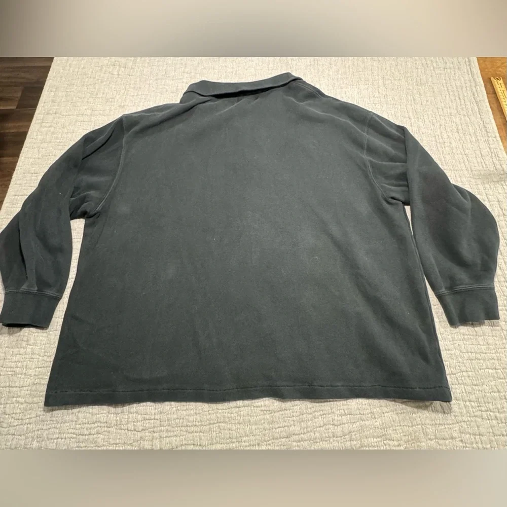 Vintage Polo Ralph Lauren Estate Rib Knit Sweater‎ Navy 1/4 Zip Pullover 2XL Big